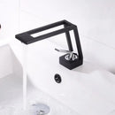 Modern minimalist matte black brass basin faucet bathroom mixer