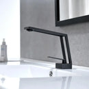 Modern minimalist matte black brass basin faucet bathroom mixer