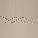 Modern minimalist metal line art hanging light dining room