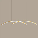 Modern minimalist metal line art hanging light dining room