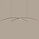 Modern minimalist metal line art hanging light dining room