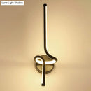 Modern minimalist metallic led wall sconce bedroom linear light