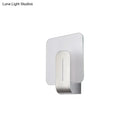 Modern minimalist nickel led bathroom wall sconce with glass shade