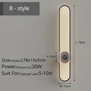 Modern minimalist silver led strip wall light for living room