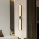 Modern minimalist silver led strip wall light for living room