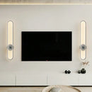 Modern minimalist silver led strip wall light for living room