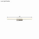 Modern minimalist silver led vanity lamp bathroom wall sconce