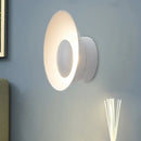 Modern minimalist white & black led wall lamp living room sconce