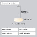 Modern minimalist white ceiling pendant lamp for kitchen bedroom