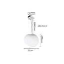 Modern minimalist white cobblestone glass led pendant light stairway