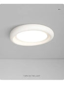 Modern minimalist white cream led ceiling lamp for bedroom