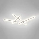 Modern minimalist white crossed lines wall lamp for living room