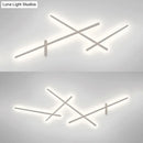Modern minimalist white crossed lines wall lamp for living room