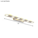 Modern minimalist white finish acrylic shade vanity light bathroom