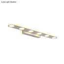 Modern minimalist white finish acrylic shade vanity light bathroom