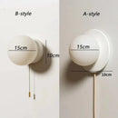 Modern minimalist white frosted glass ball wall light bedroom sconce
