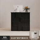 Modern minimalist white geometric living room lockers