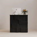 Modern minimalist white geometric living room lockers