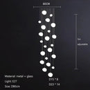 Modern minimalist white glass ball led pendant lights living room