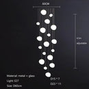 Modern minimalist white glass ball led pendant lights living room