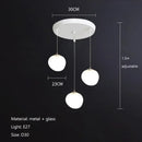 Modern minimalist white glass ball led pendant lights living room