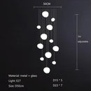 Modern minimalist white glass ball led pendant lights living room