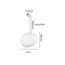 Modern minimalist white glass ball led pendant lights living room