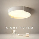 Modern minimalist white & gray led ceiling lamp for bedrooms