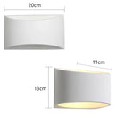 Modern minimalist white gypsum led wall lamp for bedroom lighting