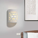 Modern minimalist white gypsum led wall lamp for bedroom lighting