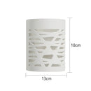 Modern minimalist white gypsum led wall lamp for bedroom lighting