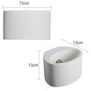 Modern minimalist white gypsum led wall lamp for bedroom lighting