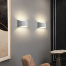 Modern minimalist white gypsum led wall lamp for bedroom lighting