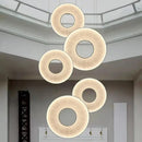 Modern minimalist white led pendant light bedroom round lamp
