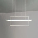 DecorBites™ Minimalist LED White Frame Rectangular Hanging Light with Acrylic Island Lighting Fixture