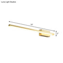 DecorBites™ Contemporary LED Gold Wall Light Fixture - Wall Mounted, Elongated Design, Metal Vanity Lighting