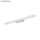 DecorBites™ Modernity LED Vanity Lighting - Linear Metallic White Wall Mounted Lamp in Warm/White Light