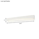 Modern minimalist white rectangular wall sconce lamp bedroom light