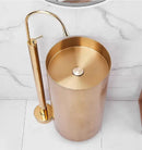 Modern minimalist white standing bathtub faucet bathroom curved spout