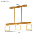 Modern minimalist wood and white glass pendant light dining room