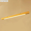 Modern minimalist wood linear island pendant light kitchen led strip