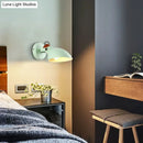 Modern mint green & red adjustable arm sconce light bedroom fixture