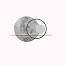 Modern moon deer wall light living room textured art decor