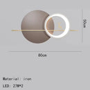 Modern moon deer wall light living room textured art decor