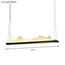 Modern mountain black acrylic led island light kitchen fixture width