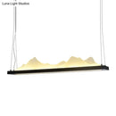 Modern mountain black acrylic led island light kitchen fixture width