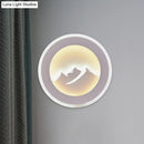 Modern mountain silhouette led wall sconce 12 inches bedroom fixture