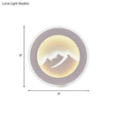 Modern mountain silhouette led wall sconce 12 inches bedroom fixture