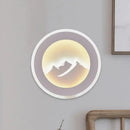 Modern mountain silhouette led wall sconce 12 inches bedroom fixture