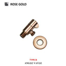 Modern multi finish decorbites brass triangle valve bathroom faucet